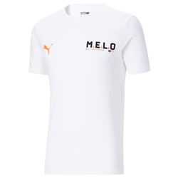Mens - PUMA Melo Logo T-Shirt - White