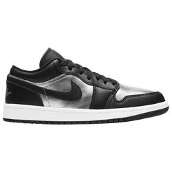 Women's - Jordan AJ 1 Low SE  - White/Black/Metallic Silver