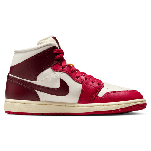 Jordan Men's AJ 1 Mid SE - Women's Basketball Shoes Size 07.0 - Dark Team Red/Sail/Coconut Milk
