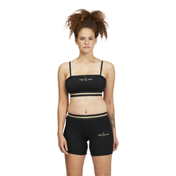 Women's - PUMA X Baby Phat Sleek Ribbed Bralette - Black/Gold
