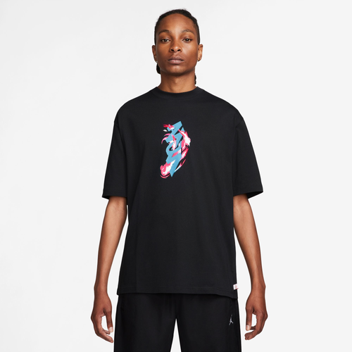 Shop Jordan Mens  Zion Short Sleeve Seasonal T-shirt In Black