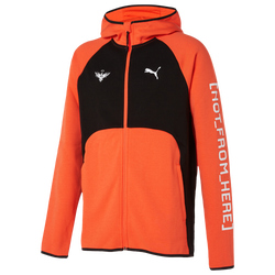 Men's - PUMA Melo Dime Jacket - Orange/Orange