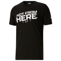 Men's - PUMA Not From Here Short Sleeve T-Shirt - Black/Black