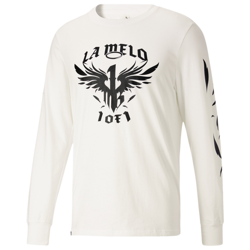 

PUMA Mens PUMA One of One Long Sleeve T-Shirt - Mens White/White Size XXL