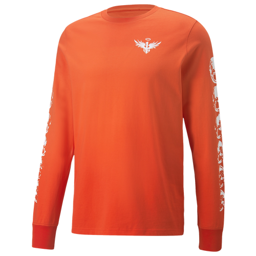 

PUMA Mens PUMA Not From Here Long Sleeve T-Shirt - Mens Orange/Orange Size XXL