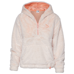 Women's - PUMA Cuddle Faux Fur Half-Zip - Pea