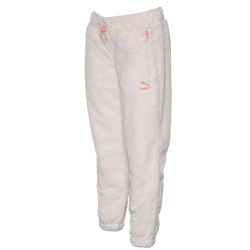 Women's - PUMA Cuddle Faux Fur Slim Joggers - Pea