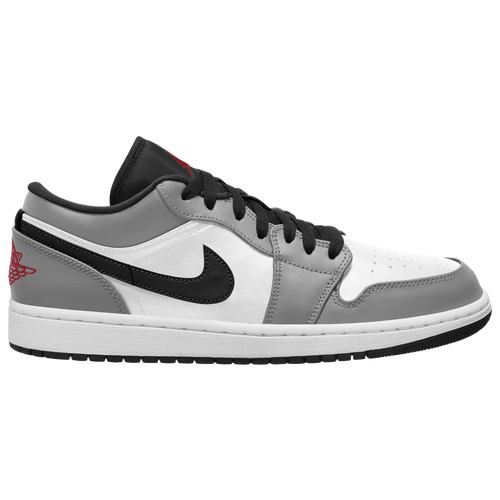 MENS - Jordan AJ 1 Low - White/Gym Red Light Smoke Grey