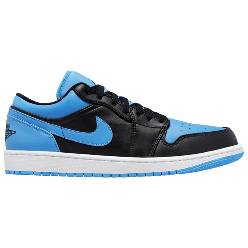 

Jordan Mens Jordan AJ 1 Low - Mens Basketball Shoes Black/White/Blue Size 9.0