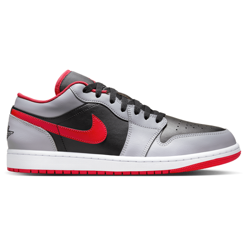 Jordan Mens  Aj 1 Low In Grey/red/black