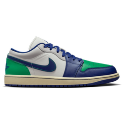 Men's - Jordan AJ 1 Low - Sail/Royal Blue/Stadium Green