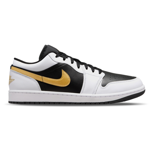 

Jordan Mens Jordan AJ 1 Low - Mens Shoes White/Gold/Black Size 08.0