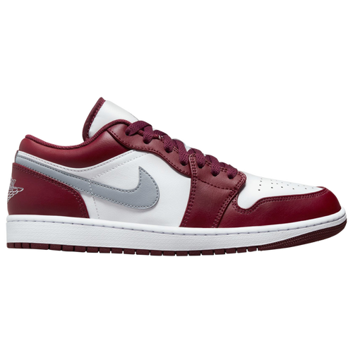 

Jordan Mens Jordan AJ 1 Low - Mens Basketball Shoes White/Grey/Red Size 10.5