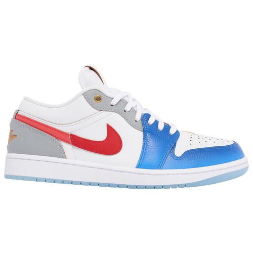

Jordan Mens Jordan AJ 1 Low - Mens Basketball Shoes White/White/Red Size 10.5