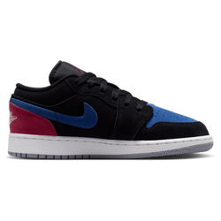 Boys' Grade School - Jordan AJ 1 Low - Black/Summit White/True Blue