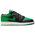 Jordan AJ 1 Low - Boys' Grade School Black/White/Green