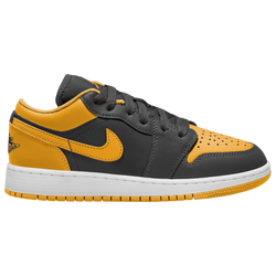 Boys' Grade School - Jordan Air Jordan 1 Low - Black/Yellow Ochre/White