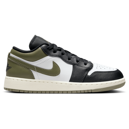 

Jordan Boys Jordan AJ 1 Low - Boys' Grade School Basketball Shoes Olive/Black/White Size 4.0