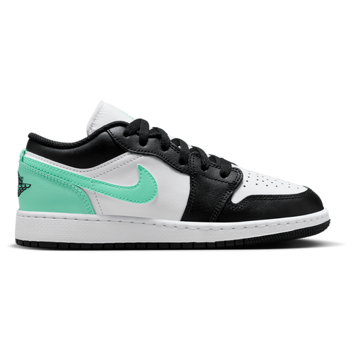 

Jordan Boys Jordan AJ 1 Low - Boys' Grade School Basketball Shoes White/Black/Green Glow Size 04.0