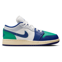 Boys' Grade School - Jordan AJ 1 Low - Tan/Blue