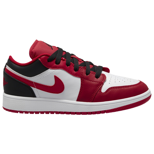 

Boys Jordan Jordan AJ 1 Low - Boys' Grade School Basketball Shoe White/Gym Red/Black Size 06.0