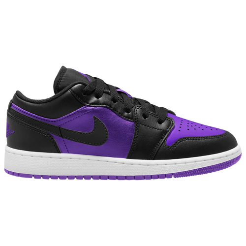 

Jordan Boys Jordan AJ 1 Low - Boys' Grade School Basketball Shoes Purple Venom/White/Black Size 4.5