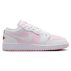 Girls' Grade School - Jordan AJ 1 Low - Pink Foam/White/Red