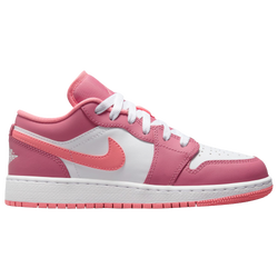 Boys' Grade School - Jordan AJ 1 Low - Black/Lucky Green/White