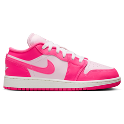 Girls' Grade School - Jordan AJ 1 Low - Pink Foam/Hyper Pink/White
