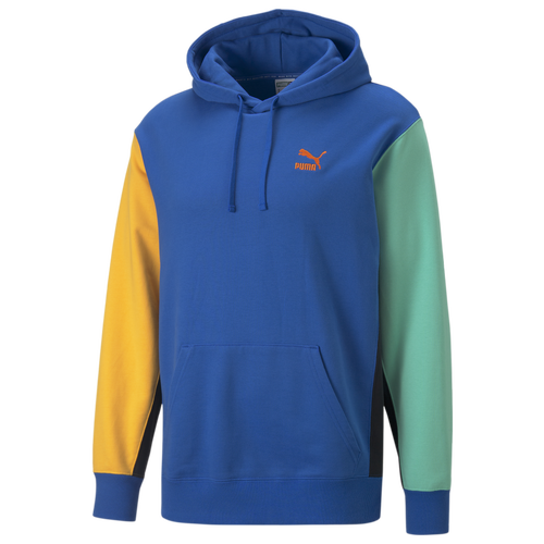 

PUMA Mens PUMA Classics Colorblock Hoodie - Mens Royal/Yellow/Black Size M