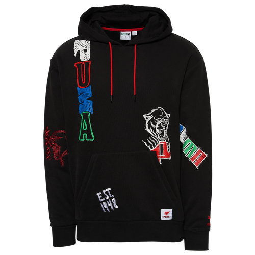 

PUMA Mens PUMA Scribble Pack Hoodie - Mens Black/Multi Color Size S