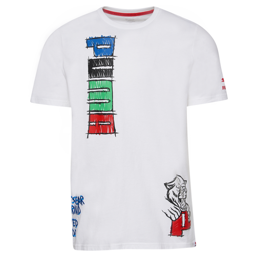 

PUMA Mens PUMA Scribble Pack T-Shirt - Mens White/Multi Size XXL