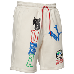 Men's - PUMA Scribble Pack Shorts - Beige/Multi
