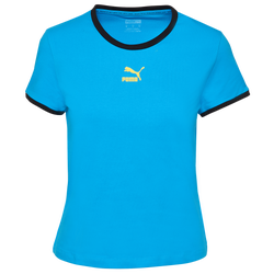 Women's - PUMA Cuddle Pack Fitted T-Shirt - Blue/Black