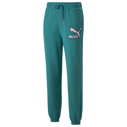 

PUMA Mens PUMA Fandom Fleece Pants - Mens Green/White Size M