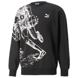 Men's - PUMA Joshua Vides Fleece Crew - Black/White