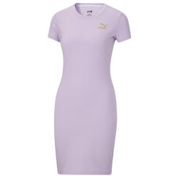 Women's - PUMA IWWD Short Sleeve Bodycon Dress - Purple/Purple