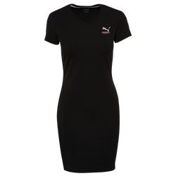Women's - PUMA Black Rose Bodycon Dress - Black/Bronze