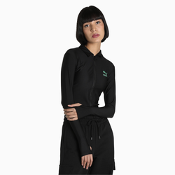 Women's - PUMA X Dua Lipa Long Sleeve Fitted T-Shirt - Black