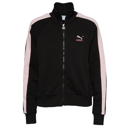 

PUMA Womens PUMA T7 Track Jacket - Womens Black/Rose Gold Size S