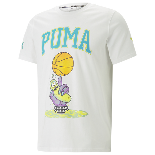 

PUMA Mens PUMA R & M Pickle Rick T-Shirt - Mens White/Green Size XL