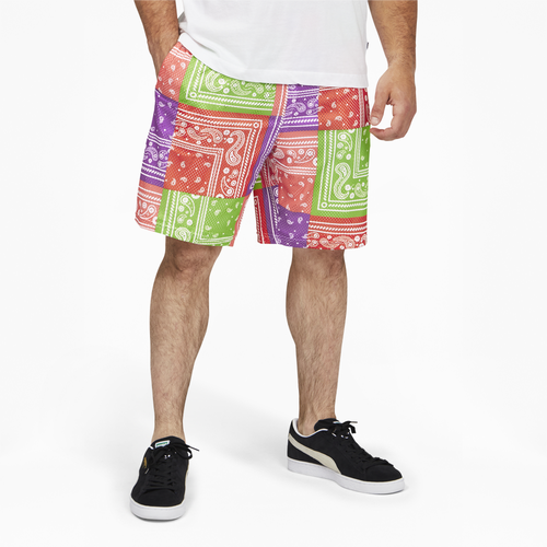 Puma Mens  Paisley Shorts In Orange/multi