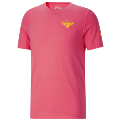 Men's - PUMA Melo Paisley T-Shirt - Pink/Yellow