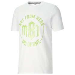 Men's - PUMA MB1 T-Shirt - White/Green