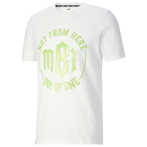 

PUMA Mens PUMA MB1 T-Shirt - Mens Green/White Size S