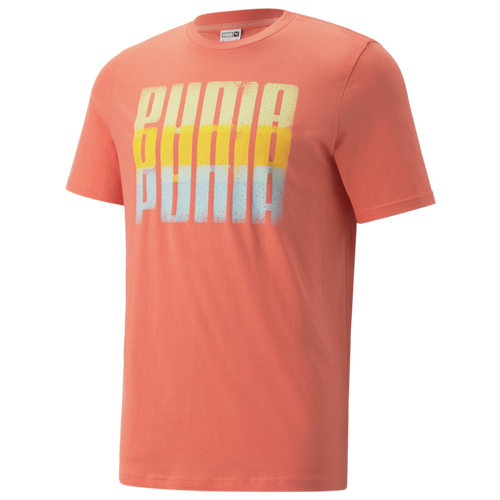 

PUMA Mens PUMA Summer Squeeze Graphic T-Shirt - Mens Salmon Size M