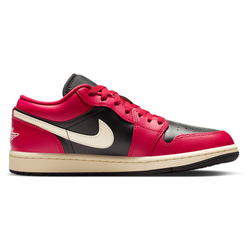 Jordan Women's AJ 1 Low - Basketball Shoes Size 08.5 - Black/Mystic Hibiscus/Coconut Milk