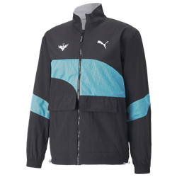Men's - PUMA Melo Clyde Jacket - Puma Black/Sunset Glow