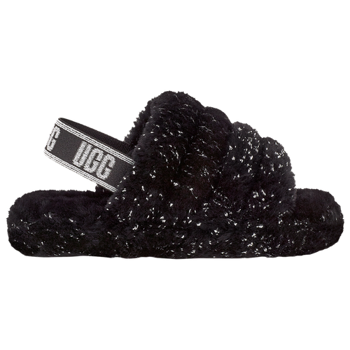 GIRLS - UGG Fluff Yeah Slides - Black