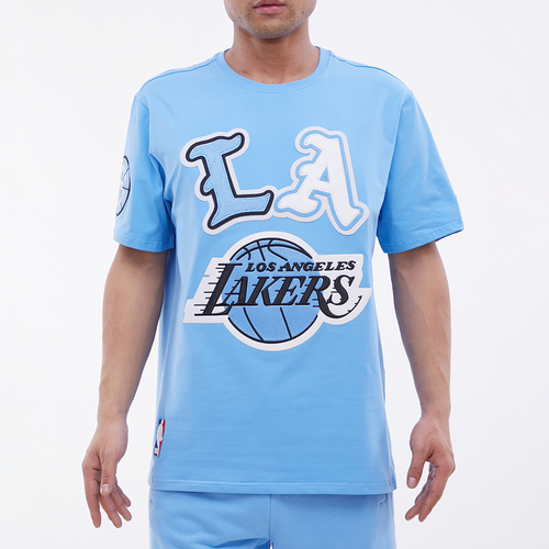 

Pro Standard Mens Pro Standard Lakers 3 Peat SJ T-Shirt - Mens Blue/Blue Size L